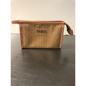 Guess Women’s Tan Small Travel Makeup Pouch